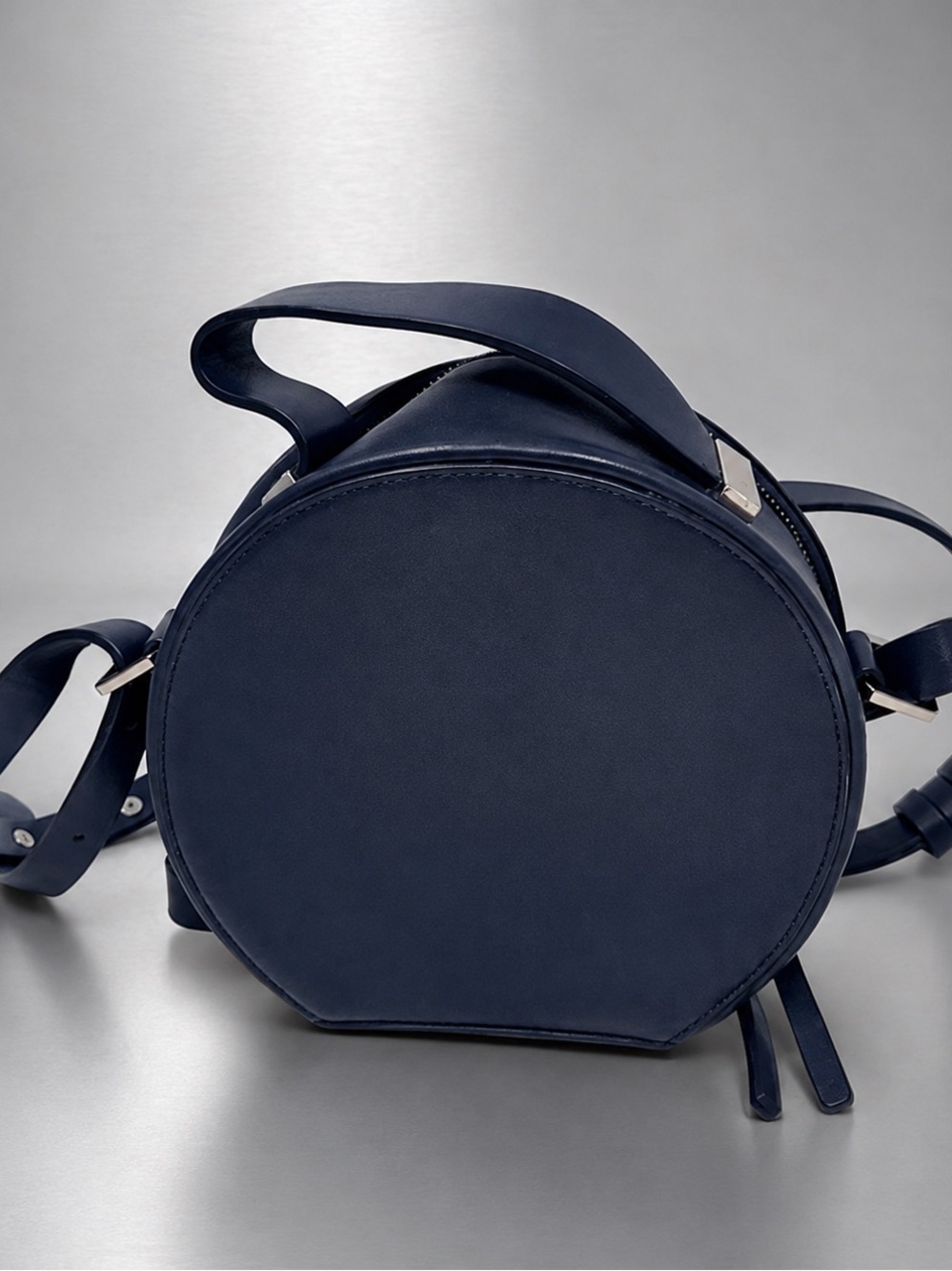 French Connection Navy Round Crossbody Bag